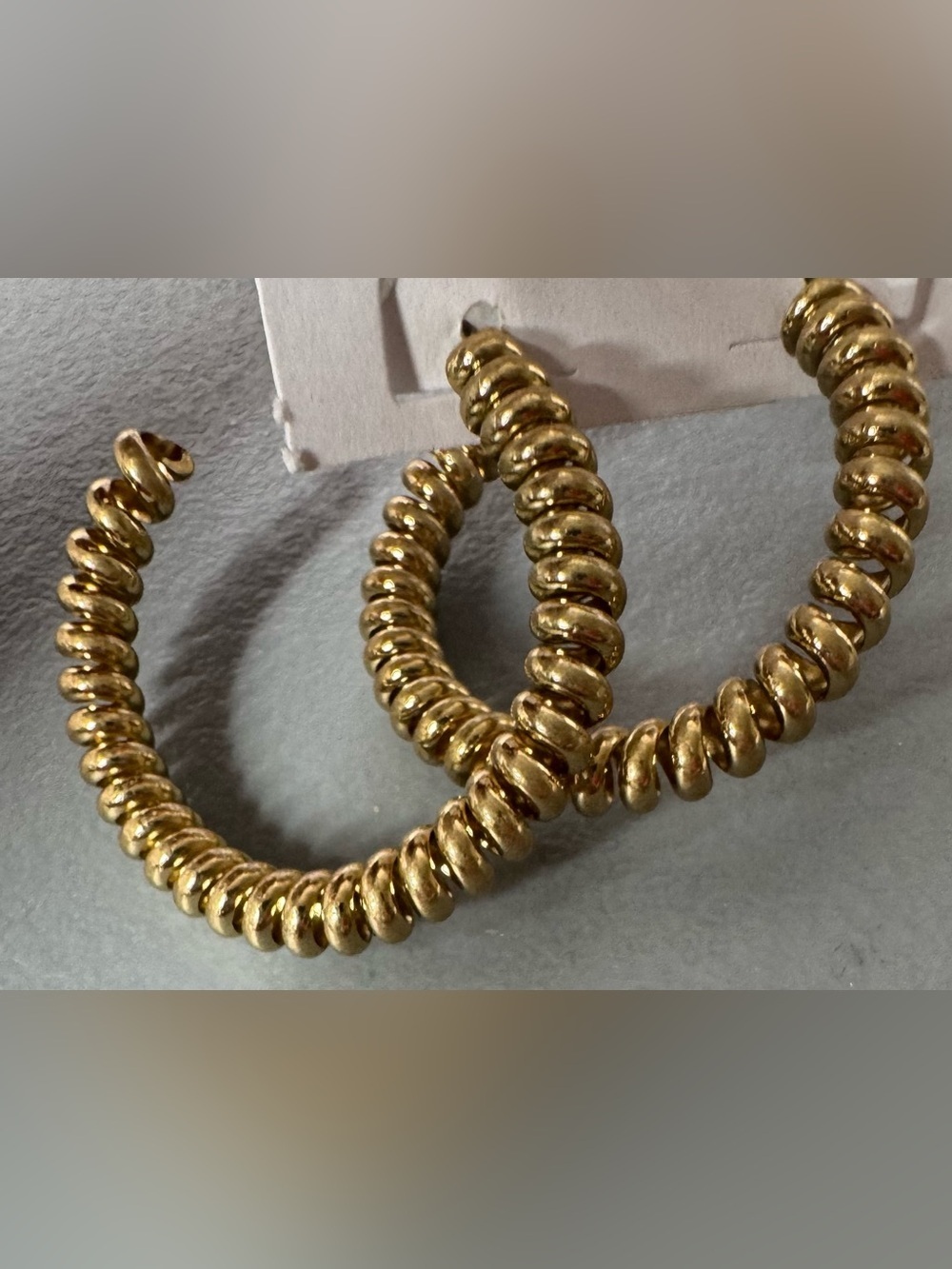 Gold Spiral Hoop Earrings - Women Jewelry classic tone classy chic summer